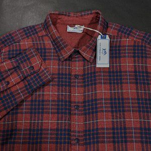 $135 Southern Tide Payton Heather Reversible Plaid Sport Shirt Size L 2XL